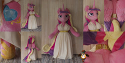 Size: 1988x1000 | Tagged: safe, artist:essorille, princess cadance, alicorn, anthro, unguligrade anthro, anthro plushie, clothes, dress, irl, life size, photo, plushie, solo