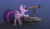 Size: 2162x1259 | Tagged: safe, artist:fuzzyfox11, derpibooru import, twilight sparkle, twilight sparkle (alicorn), alicorn, pony, brick wall, female, mare, plot, solo, stars, telescope