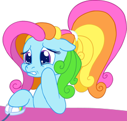 Size: 2080x1973 | Tagged: safe, artist:colossalstinker, rainbow dash, rainbow dash (g3), g3.5, computer, crying