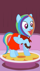 Size: 1961x3489 | Tagged: safe, artist:bpie, rainbow dash, pegasus, pony, alternate hairstyle, clothes, dress