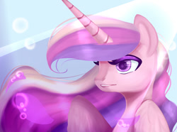 Size: 1200x895 | Tagged: safe, artist:clefficia, princess cadance, alicorn, pony, bust, female, mare, portrait, solo