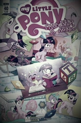 Size: 674x1024 | Tagged: safe, artist:brendahickey, derpibooru import, edit, idw, spike, twilight sparkle, dragon, spoiler:comic, cover, parody