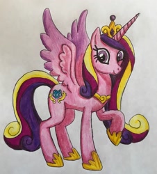 Size: 2444x2699 | Tagged: safe, artist:bozzerkazooers, princess cadance, alicorn, pony, solo, traditional art