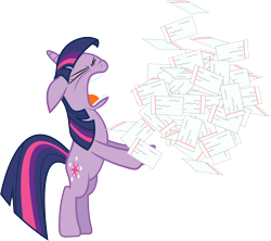 Size: 7946x7052 | Tagged: safe, artist:the-mad-shipwright, derpibooru import, twilight sparkle, unicorn twilight, unicorn, applebuck season, absurd resolution, angry, simple background, solo, transparent background, vector, why can't i hold all these x