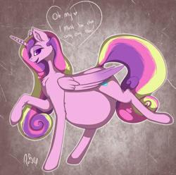 Size: 2705x2684 | Tagged: safe, alternate version, artist:poisindoodles, princess cadance, alicorn, pony, belly, big belly, female, mare, pregdance, pregnant, solo