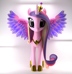 Size: 990x1013 | Tagged: safe, artist:gabe2252, princess cadance, alicorn, pony, 3d, blender, crown, jewelry, regalia, solo