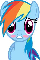 Size: 421x634 | Tagged: safe, artist:firestorm-can, rainbow dash, pegasus, pony, blushing, simple background, svg, transparent background, vector