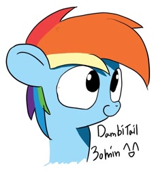 Size: 456x504 | Tagged: safe, artist:dambitail, rainbow dash, pegasus, pony, 30 minute art challenge, blue coat, female, mare, multicolored mane