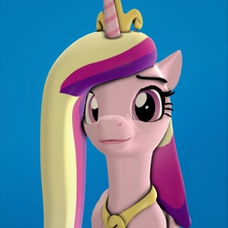 Size: 2157x2158 | Tagged: safe, artist:goatcanon, derpibooru exclusive, princess cadance, alicorn, pony, 3d, cute, gradient background, icon