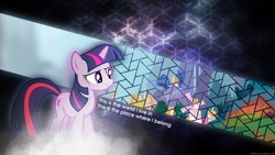 Size: 3840x2160 | Tagged: safe, artist:fenixthefox93, artist:fillynix-artz, derpibooru import, twilight sparkle, ponyville, quote, vector, wallpaper