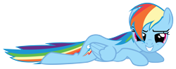 Size: 3500x1387 | Tagged: safe, artist:poniiandii, rainbow dash, pegasus, pony, bedroom eyes, looking at you, simple background, solo, transparent background, vector