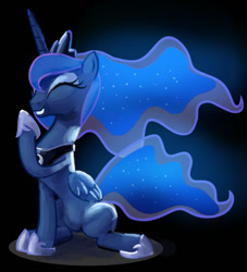 Size: 852x937 | Tagged: artist needed, safe, edit, editor:xbi, princess luna, alicorn, pony, laughing, solo