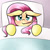 Size: 750x750 | Tagged: safe, artist:cosmalumi, fluttershy, pegasus, pony, bed, blanket, bust, cute, female, floppy ears, looking at you, mare, mouth hold, sick, smiling, solo, thermometer