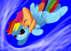 Size: 900x641 | Tagged: safe, artist:mad-mutt, rainbow dash, scootaloo, pegasus, pony, flying, ponies riding ponies, scootalove