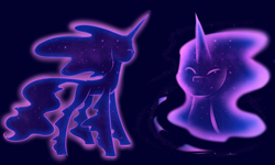 Size: 1250x750 | Tagged: safe, artist:cosmalumi, tantabus, do princesses dream of magic sheep, dark background, solo