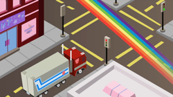 Size: 1440x805 | Tagged: safe, screencap, rainbow dash, spoiler:double rainboom, cameo, double rainboom, equestria daily, optimus prime, reference, the powerpuff girls, transformers, truck