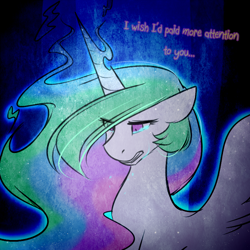 Size: 750x750 | Tagged: safe, artist:cosmalumi, princess celestia, alicorn, pony, alternate timeline, crying, imminent death, solo, the nightmare reigns, tumblr:ask queen moon