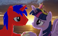 Size: 261x162 | Tagged: artist needed, safe, derpibooru import, twilight sparkle, twilight sparkle (alicorn), oc, oc:red fork, alicorn, pony, 1000 years in photoshop, canon x oc, female, lowres, male, mare, shipping, straight