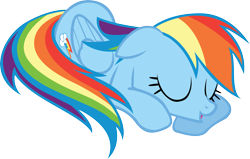 Size: 5640x3587 | Tagged: safe, artist:rainbowcrab, rainbow dash, pegasus, pony, sleeping, sleepydash, solo