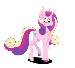 Size: 2626x2380 | Tagged: safe, artist:paskanaakka, derpibooru exclusive, princess cadance, unicorn, chest fluff, colored hooves, ear fluff, female, mare, race swap, simple background, solo, transparent background, unshorn fetlocks