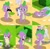 Size: 1097x1080 | Tagged: safe, derpy hooves, prince blueblood, princess cadance, rarity, shining armor, spike, alicorn, dragon, pegasus, pony, unicorn, 3d, app, facial hair, female, food, game, game screencap, gameloft, lying down, male, mare, moustache, offscreen character, plate, plushie, quill, screenshots, solo, stallion, toy