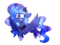 Size: 1913x1425 | Tagged: safe, artist:lynchristina, princess luna, alicorn, pony, crying, heart eyes, simple background, solo, transparent background, wingding eyes