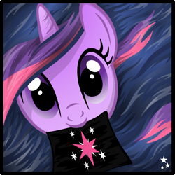 Size: 6435x6434 | Tagged: safe, artist:pinkius, derpibooru import, twilight sparkle, pony, absurd resolution, cute, cutie mark, female, head, long mane, looking at you, mare, mouth hold, nom, smiling, solo