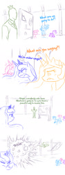 Size: 625x1654 | Tagged: safe, artist:raridashdoodles, applejack, fluttershy, pinkie pie, princess cadance, princess celestia, princess luna, rainbow dash, rarity, oc, oc:anon, alicorn, earth pony, pegasus, pony, unicorn, comic:anon the movie, comic:anon the movie 2017, /mlp/, 4chan, comic, crying, explosion, simple background, white background