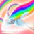 Size: 500x500 | Tagged: safe, artist:dertaii, rainbow dash, pegasus, pony, blue coat, female, mare, multicolored mane, sonic rainboom