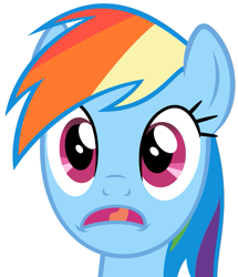 Size: 735x856 | Tagged: safe, edit, rainbow dash, pegasus, pony, may the best pet win, faic, inverted mouth