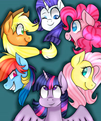 Size: 5000x6001 | Tagged: safe, artist:artistcoolpony, derpibooru import, applejack, fluttershy, pinkie pie, rainbow dash, rarity, twilight sparkle, twilight sparkle (alicorn), alicorn, earth pony, pegasus, pony, unicorn, absurd resolution, female, mane six, mare