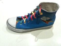 Size: 1024x768 | Tagged: safe, rainbow dash, converse, ebay, irl, painted, shoes