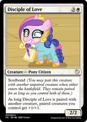 Size: 375x523 | Tagged: safe, edit, princess cadance, alicorn, pony, once upon a zeppelin, cadance mask, ccg, magic the gathering, mask, scribble pad, trading card, trading card edit