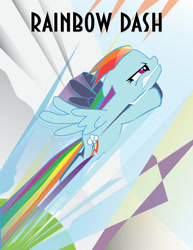 Size: 612x792 | Tagged: safe, artist:samoht-lion, rainbow dash, pegasus, pony, art deco, female, mare, ponified, solo, the rocketeer