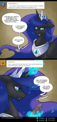 Size: 750x1599 | Tagged: safe, artist:cosmalumi, nightmare moon, pony, comic, tumblr:ask queen moon