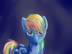 Size: 3000x2250 | Tagged: safe, artist:viwrastupr, rainbow dash, pegasus, pony, egghead, glasses, rainbow dork