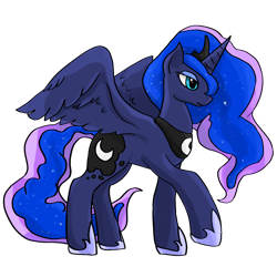 Size: 1500x1500 | Tagged: safe, artist:betlv, princess luna, alicorn, pony, female, mare, raised hoof, simple background, solo, transparent background