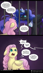 Size: 950x1610 | Tagged: safe, artist:cosmalumi, fluttershy, nightmare moon, pegasus, pony, comic:ask queen moon, comic, tumblr:ask queen moon