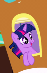 Size: 268x416 | Tagged: safe, derpibooru import, screencap, twilight sparkle, hearth's warming eve (episode), animated, cute, hearth's warming eve, train