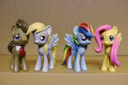 Size: 1200x800 | Tagged: safe, derpy hooves, doctor whooves, fluttershy, rainbow dash, pegasus, pony, female, funko, irl, mare, photo, toy