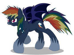 Size: 1023x753 | Tagged: safe, artist:burnt-sprinkles, rainbow dash, hengstwolf, pegasus, pony, crossover, fangs, simple background, solo, sonic the hedgehog (series), sonic the werehog, sonic unleashed, spread wings, transparent background, vector, werebow dash