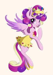 Size: 2894x4093 | Tagged: safe, artist:faline-art, princess cadance, alicorn, pony, candyland, clothes, costume, female, mare, nightmare night costume, princess lolly, smiling, solo