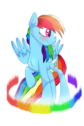 Size: 2000x3000 | Tagged: safe, artist:pastelflakes, rainbow dash, pegasus, pony, female, mare, rainbow, simple background, solo, transparent background