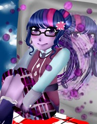 Size: 800x1025 | Tagged: safe, artist:ugardian34, derpibooru import, sci-twi, twilight sparkle, equestria girls, reflection