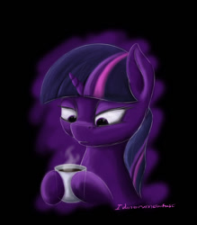 Size: 1024x1170 | Tagged: safe, artist:idontrunntoofast, derpibooru import, twilight sparkle, coffee, food, solo