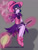 Size: 1024x1365 | Tagged: safe, artist:kasei-yoshi, derpibooru import, sci-twi, twilight sparkle, breezie, equestria girls, friendship games, broom, clothes, costume, fingerless elbow gloves, flying, flying broomstick, glasses, gloves, hat, lace, looking at you, magic, simple background, solo, watermark, witch, witch hat