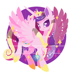 Size: 2448x2449 | Tagged: safe, artist:snow angel, princess cadance, alicorn, pony, crown, female, heart eyes, horseshoes, jewelry, looking at you, mare, regalia, simple background, smiling, solo, transparent background, wingding eyes