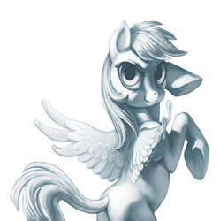 Size: 800x802 | Tagged: safe, artist:dimespin, rainbow dash, pegasus, pony, female, mare, simple background, solo