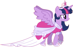 Size: 5180x3340 | Tagged: safe, artist:starnight5, derpibooru import, twilight sparkle, twilight sparkle (alicorn), alicorn, pony, alternate costumes, clothes, coronation, coronation dress, dress, female, mare, simple background, solo, transparent background, vector