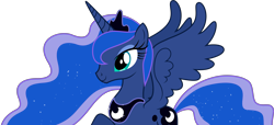 Size: 6575x3000 | Tagged: safe, artist:dashiesparkle, princess luna, alicorn, pony, princess spike (episode), absurd resolution, female, mare, simple background, solo, spread wings, transparent background, vector, wings